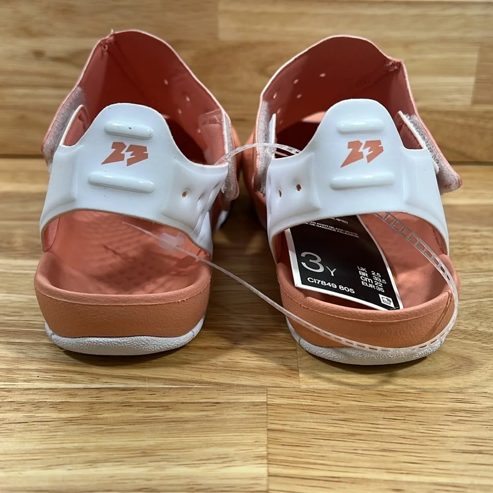 NEW Air Jordan 3Y Peach Pink White Sandal‎ Shoes